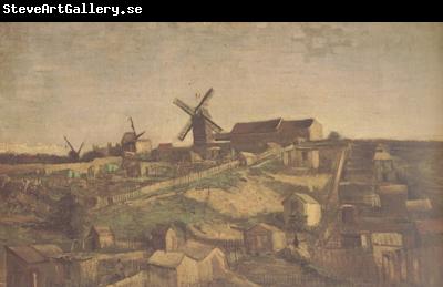 Vincent Van Gogh View of Montmartre with Windmills (nn04)